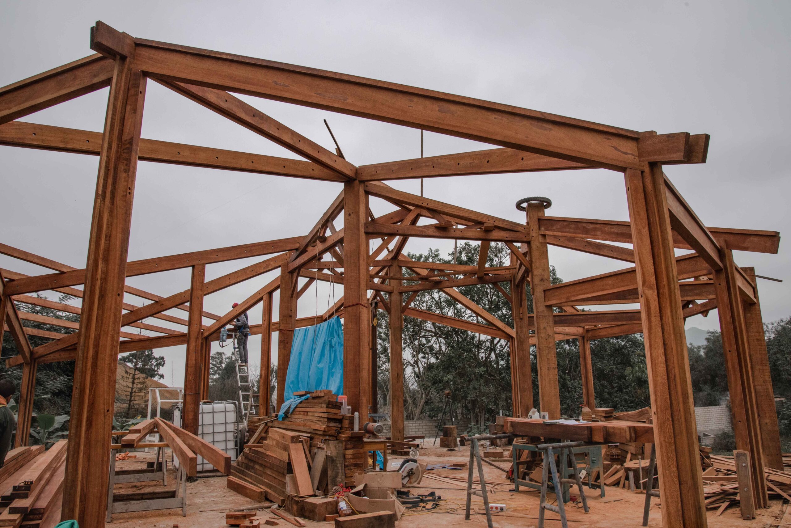 Estructura de Casa de Madera Huayruro