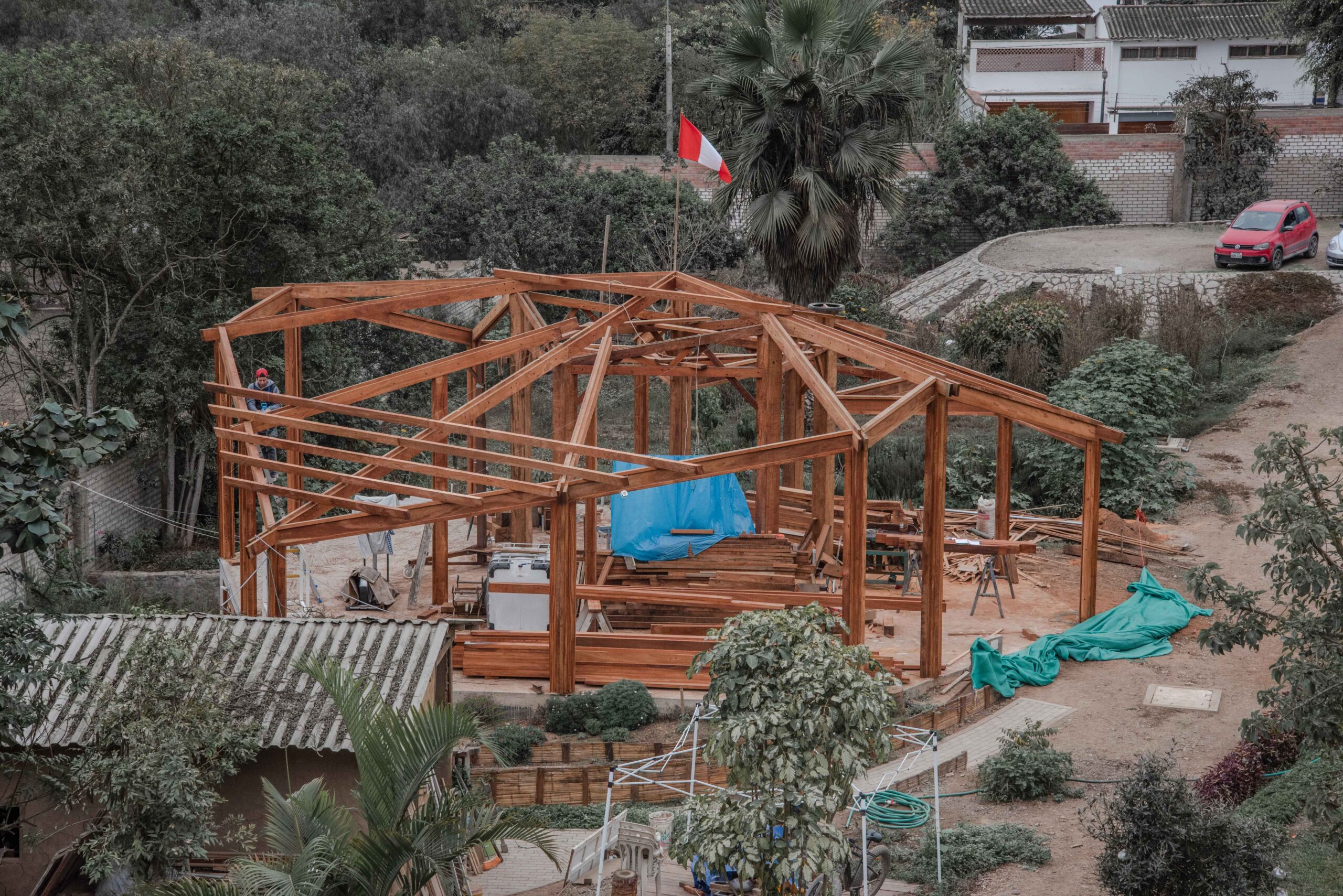 Estructura de Casas de Campo de Madera